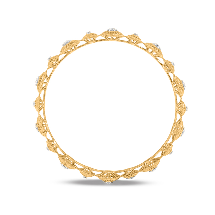 Stylish Cluster Diamond Bangle