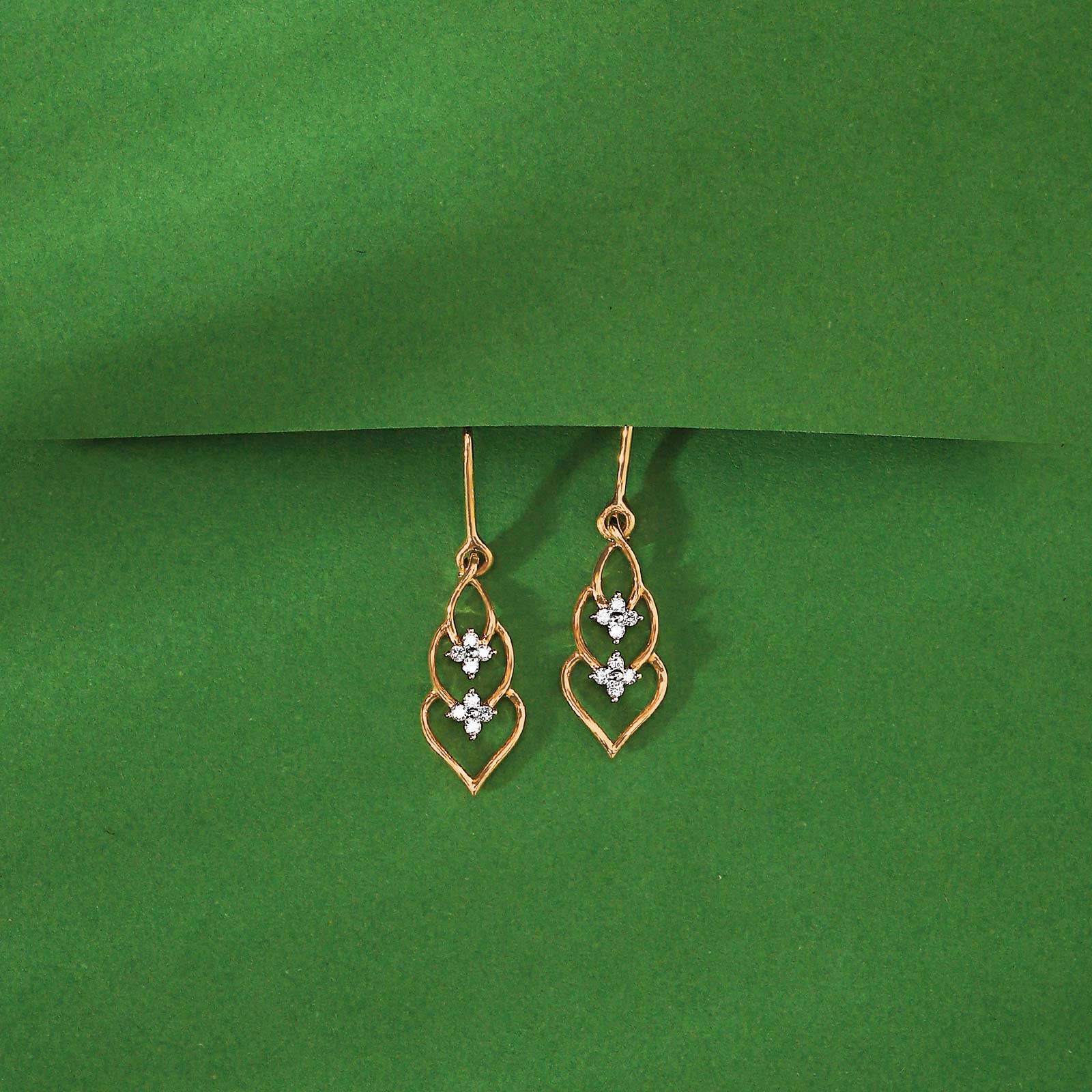 Trio Poire Diamond Drop Earrings