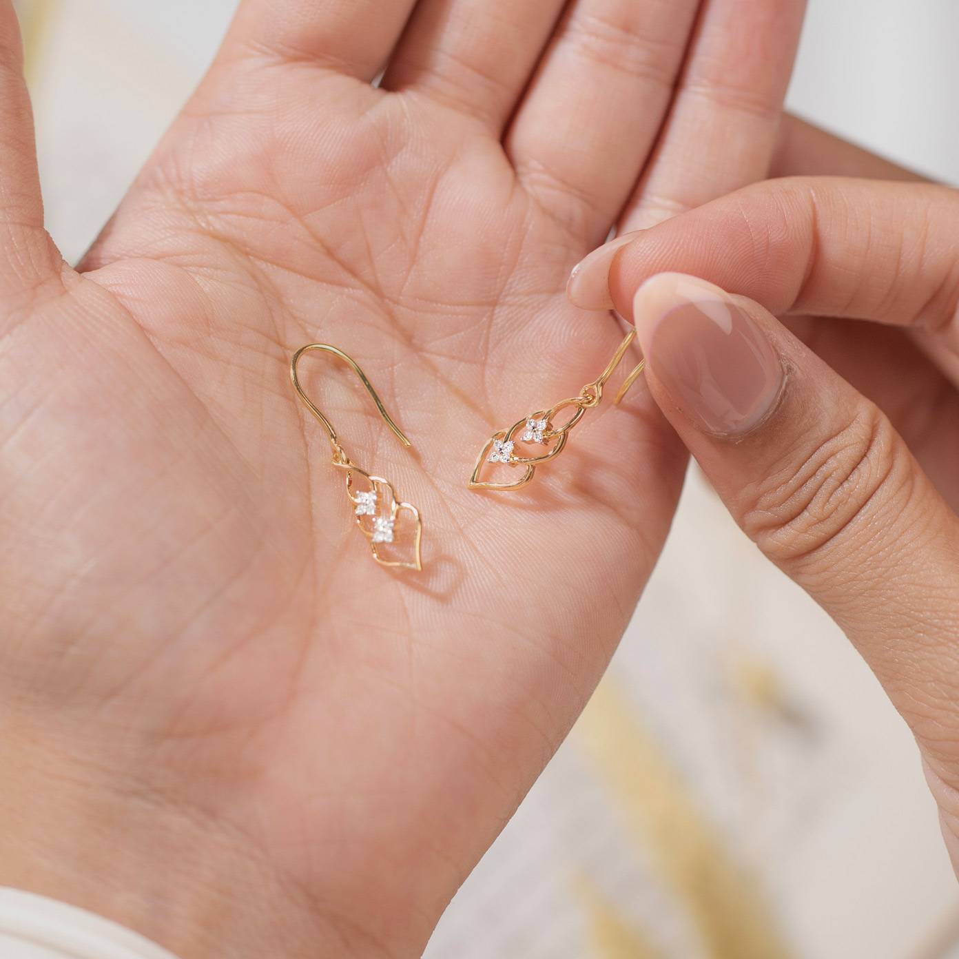 Trio Poire Diamond Drop Earrings