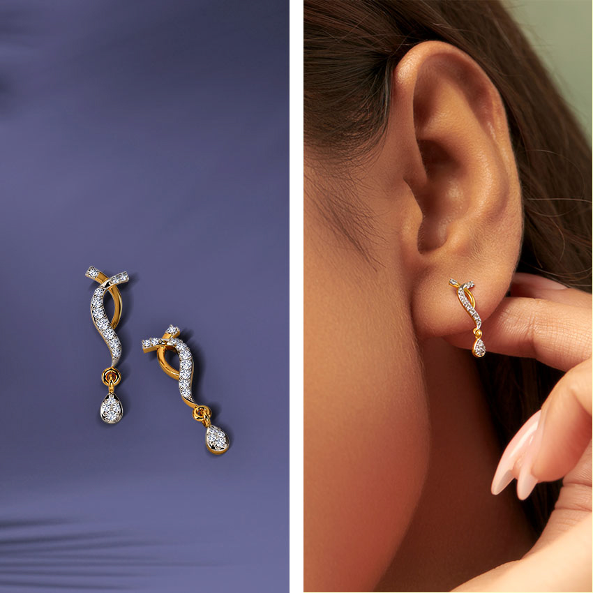 Sangamini Diamond Drop Earrings