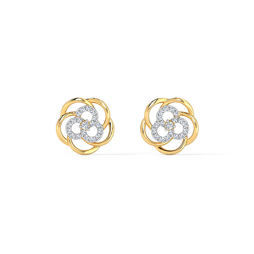 Ava Intertwined Diamond Stud Earrings
