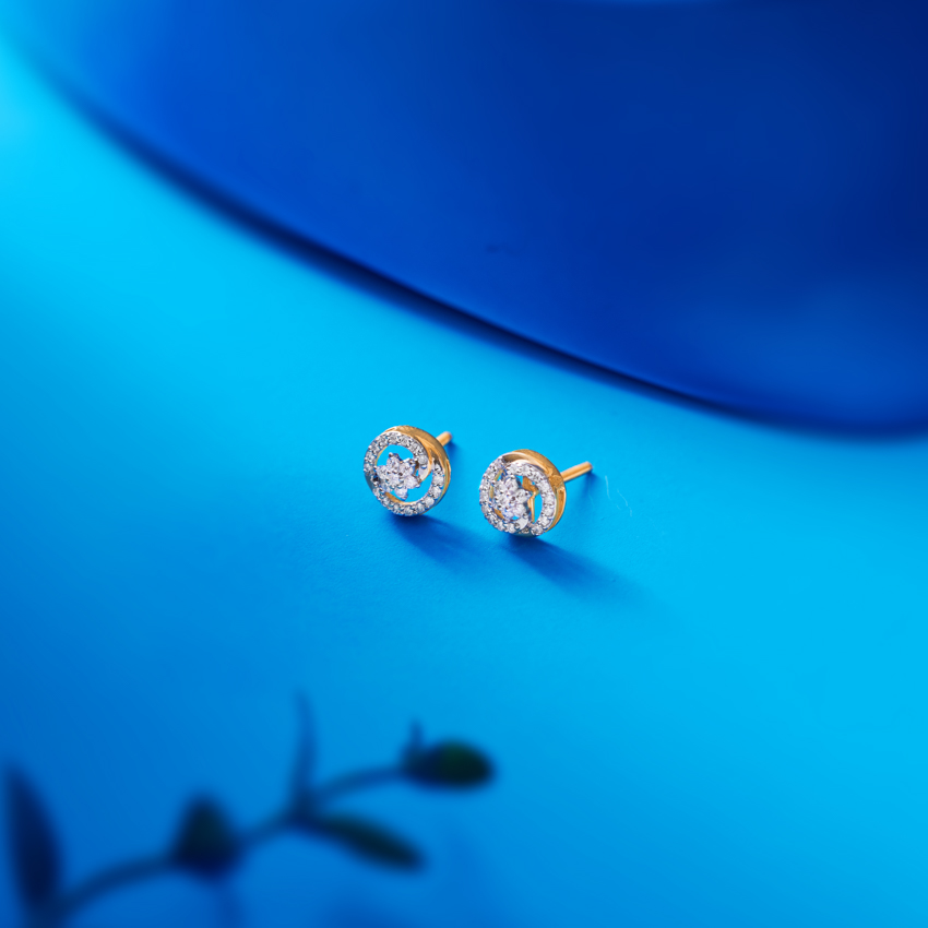 Cheer Cluster Diamond Stud Earrings
