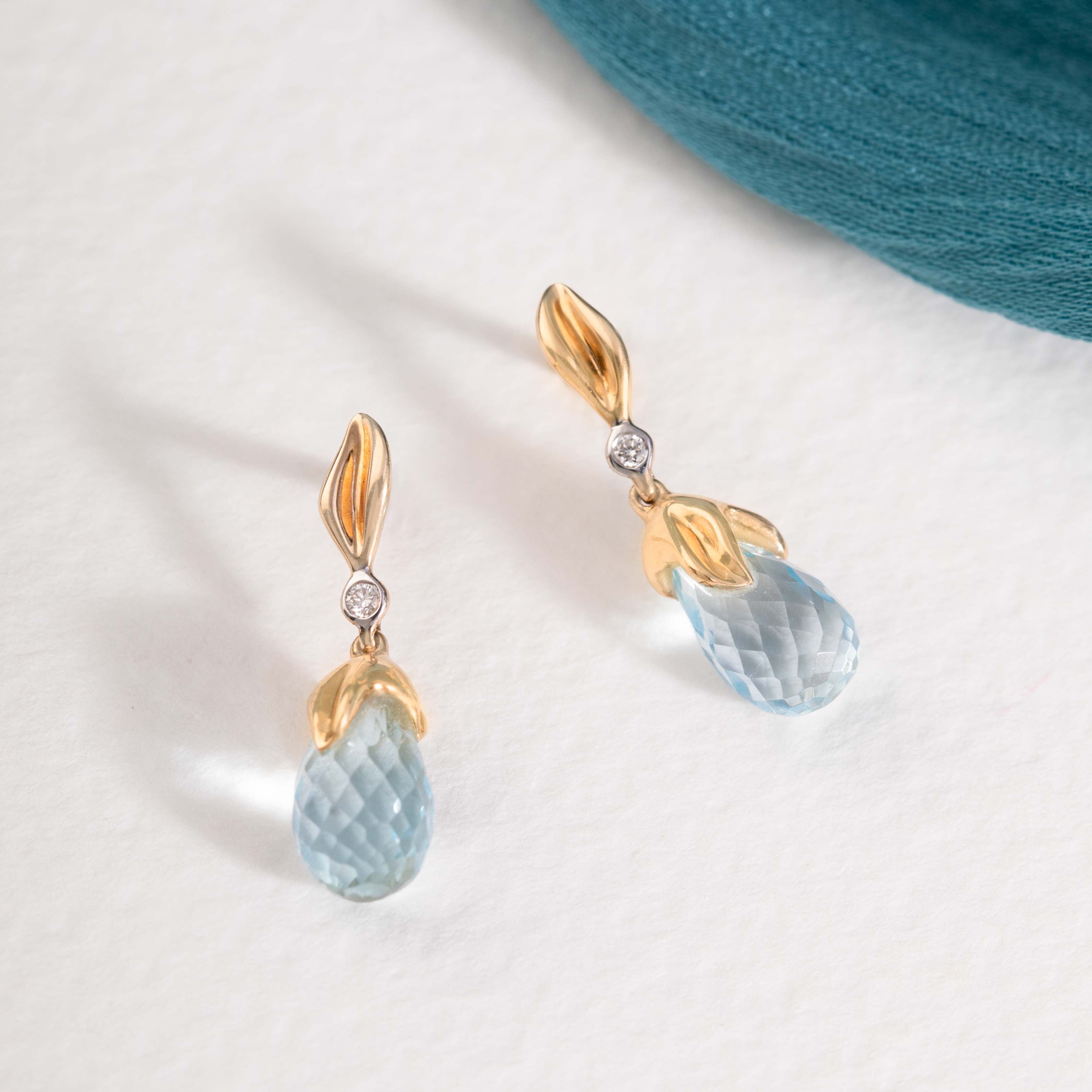 Elegant Dewdrops Gemstone Drop Earrings