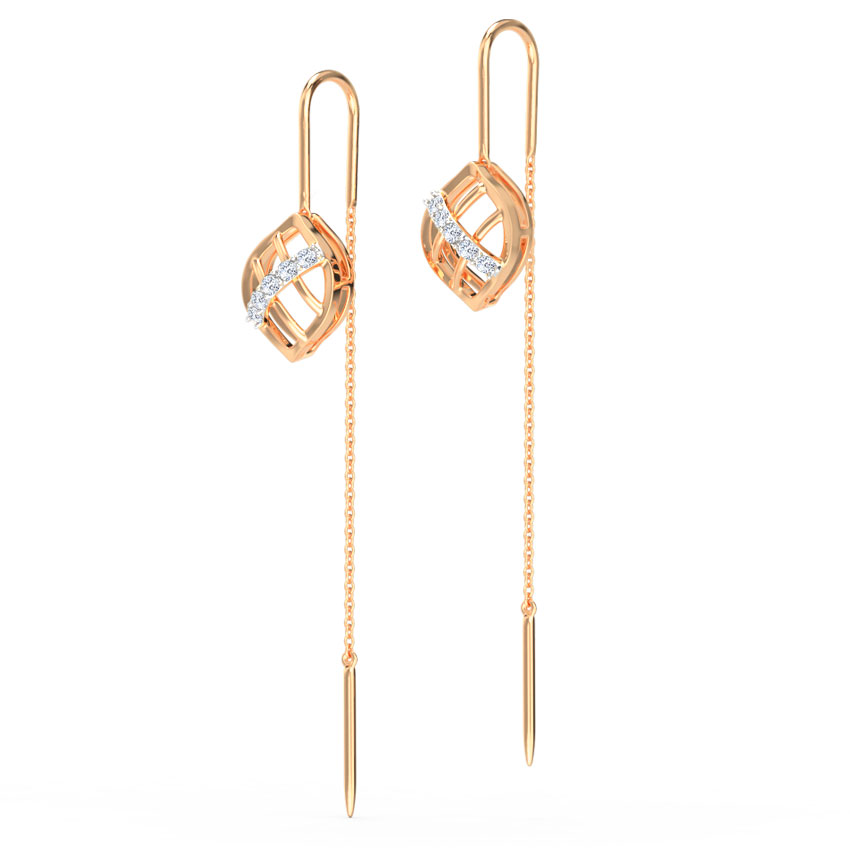 Lattice Diamond Sui Dhaga Earrings