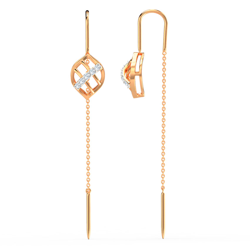 Lattice Diamond Sui Dhaga Earrings