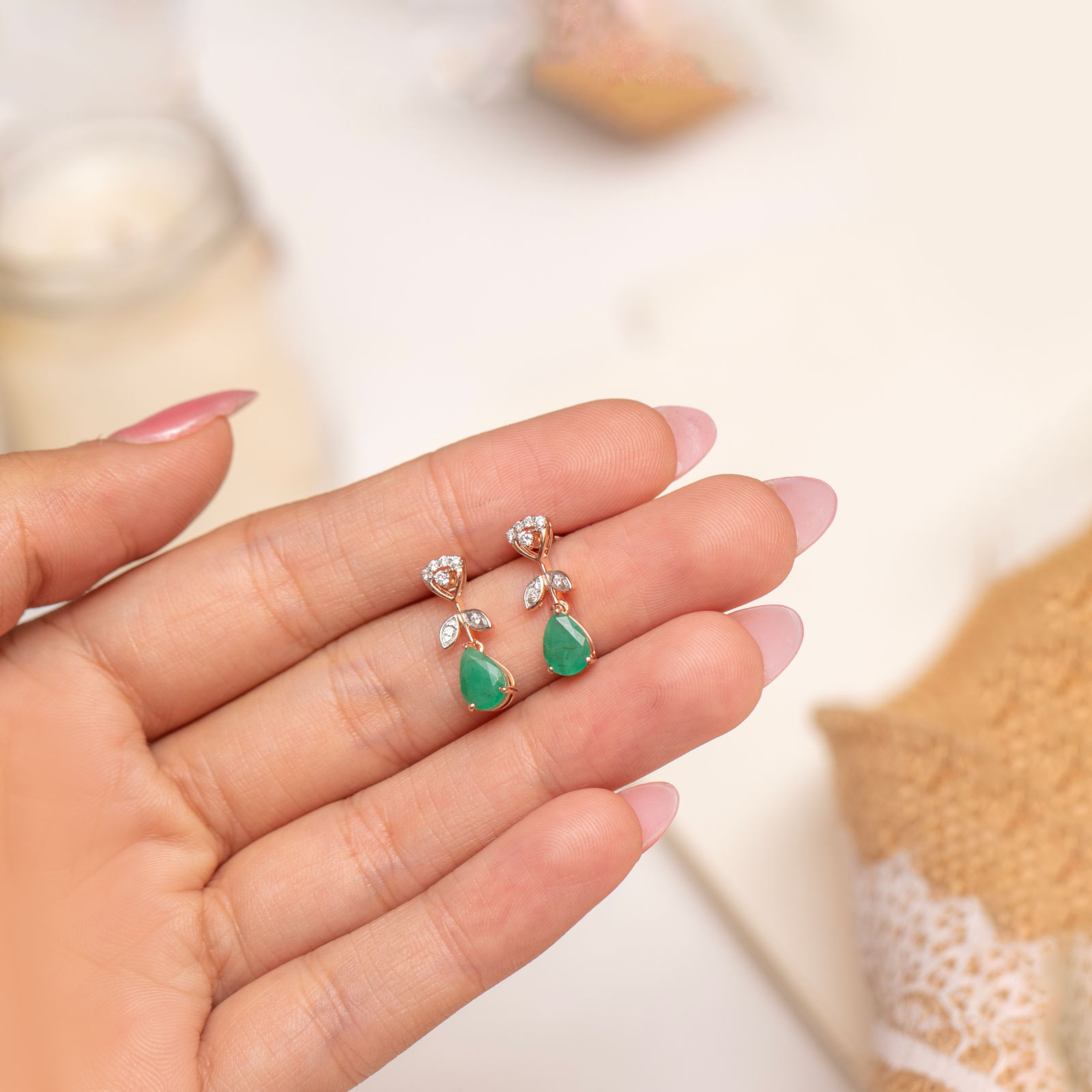 Harlena Bloom Gemstone Drop Earrings