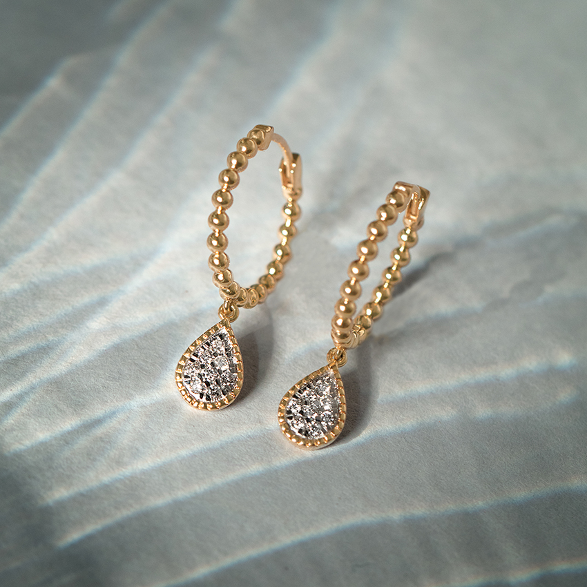 Adinra Diamond Hoop Earrings