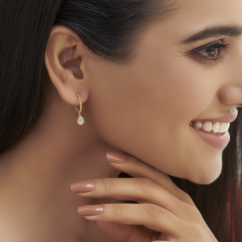 Adinra Diamond Hoop Earrings