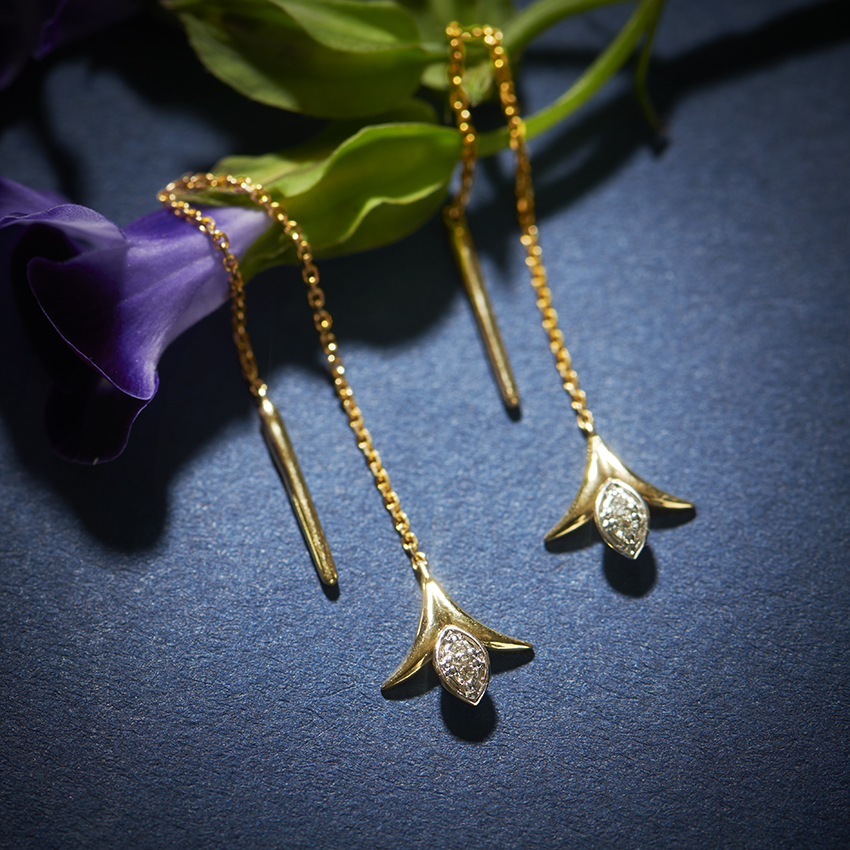 Scarlett Florid Diamond Sui Dhaga Earrings