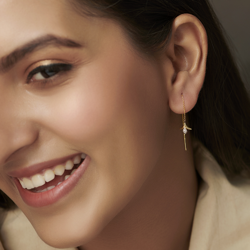 Scarlett Florid Diamond Sui Dhaga Earrings