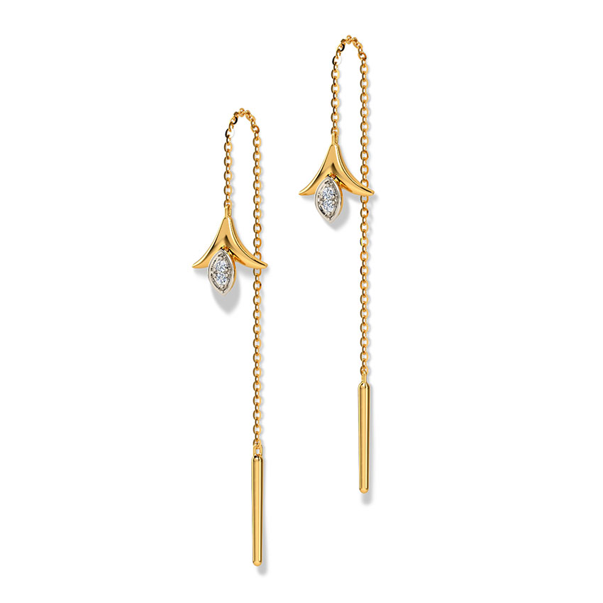 Scarlett Florid Diamond Sui Dhaga Earrings