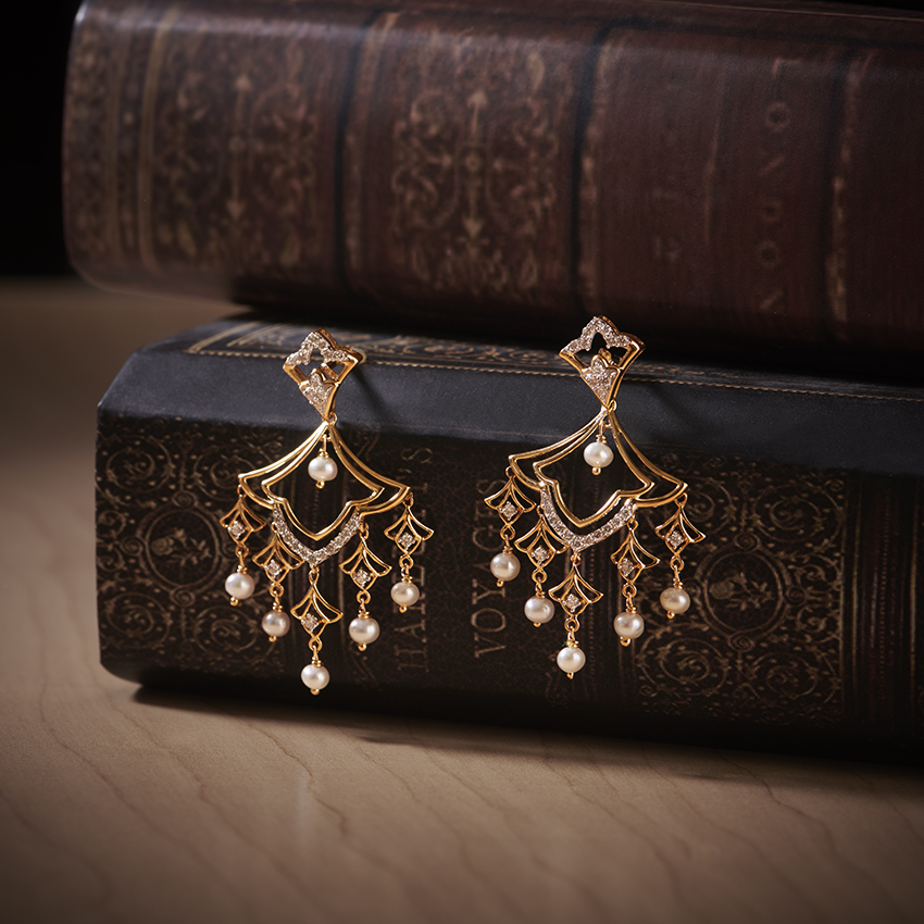 Arshia Gemstone Chand Bali