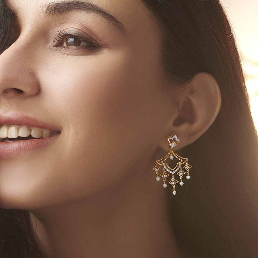 Arshia Gemstone Chand Bali