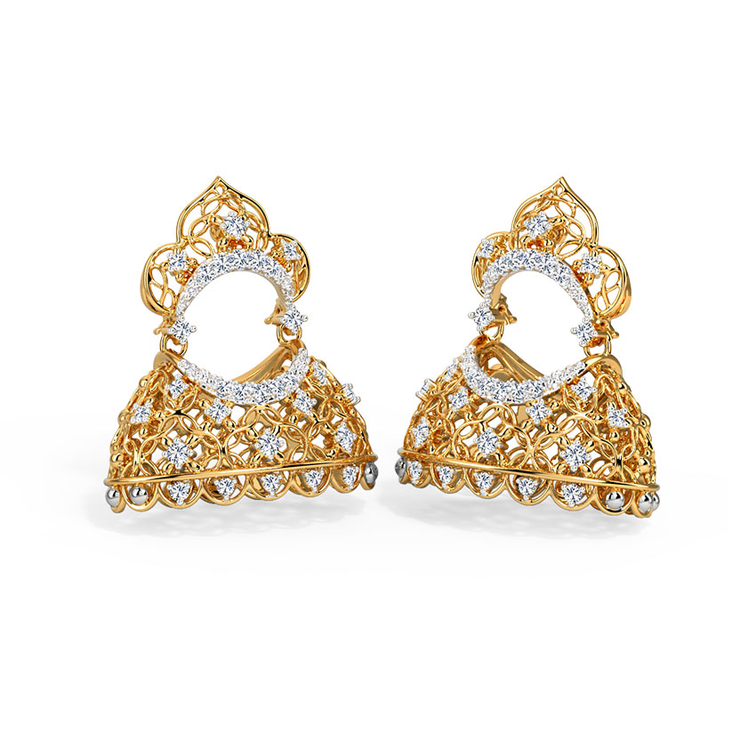 Qasira Diamond Jhumkas