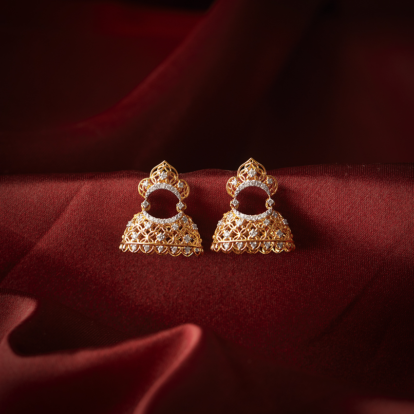 Qasira Diamond Jhumkas