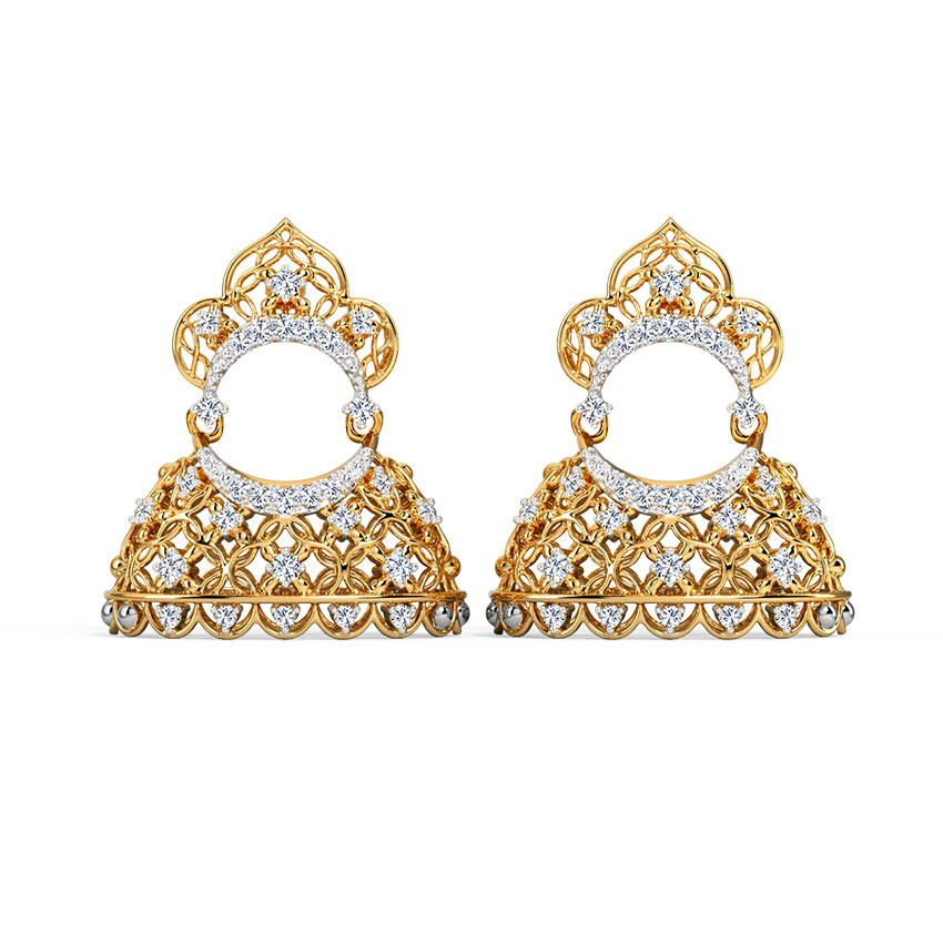Qasira Diamond Jhumkas