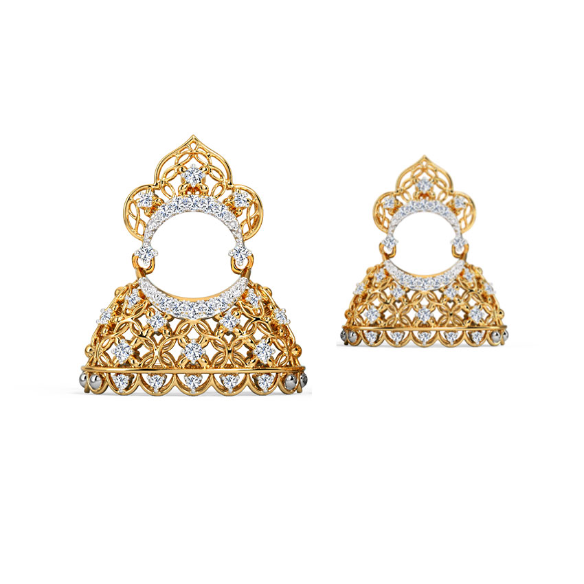 Qasira Diamond Jhumkas