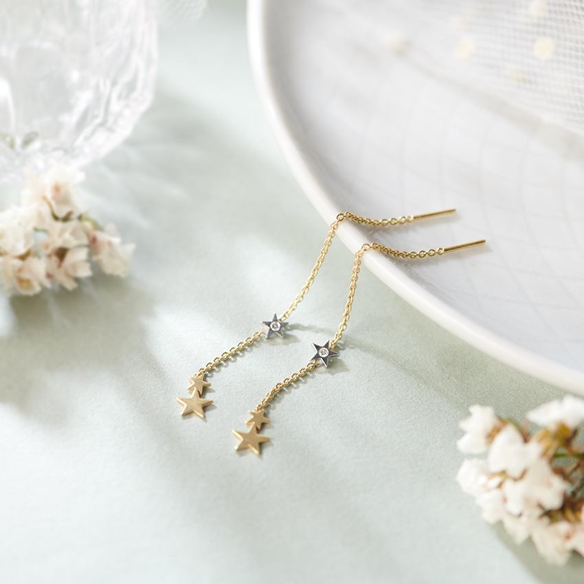 Diamond Blink Sui Dhaga Earrings