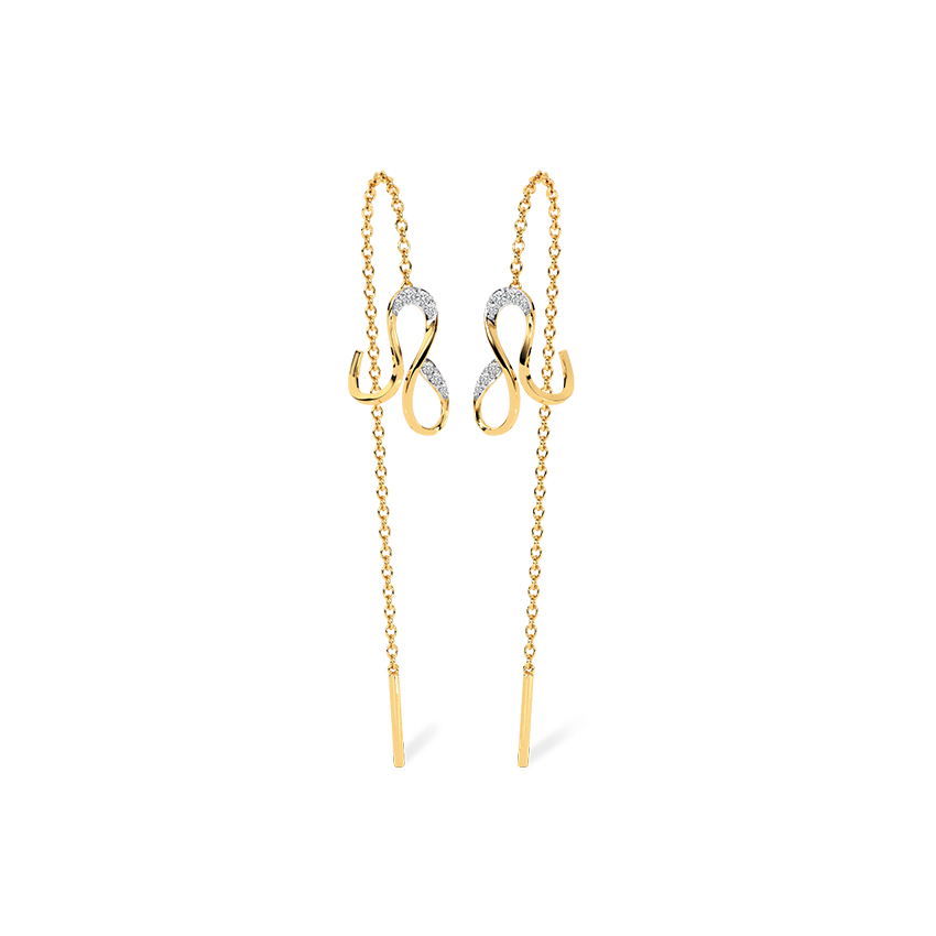 Twirl Diamond Sui Dhaga Earrings