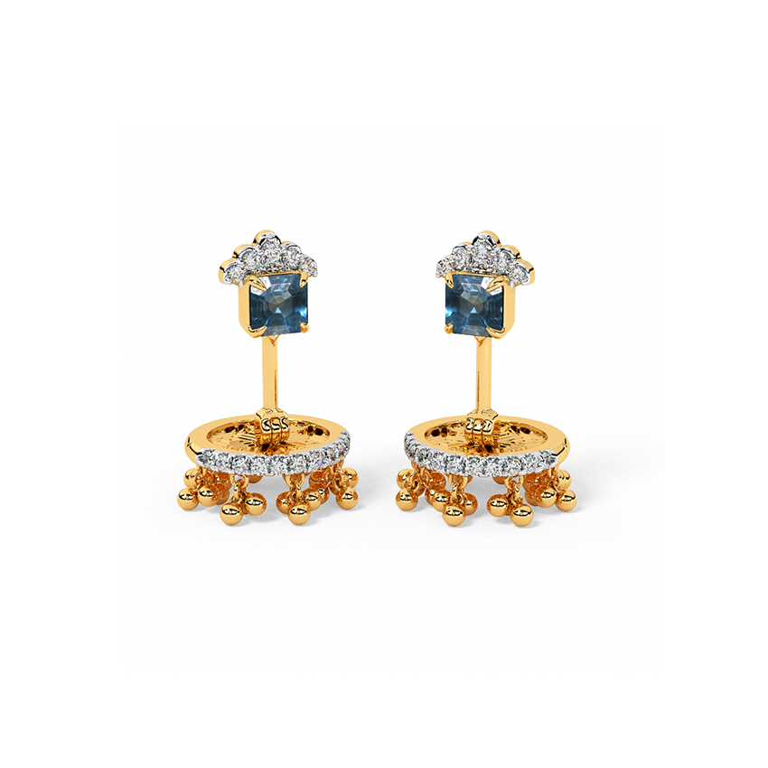 Taaj Gemstone Jhumki Earrings