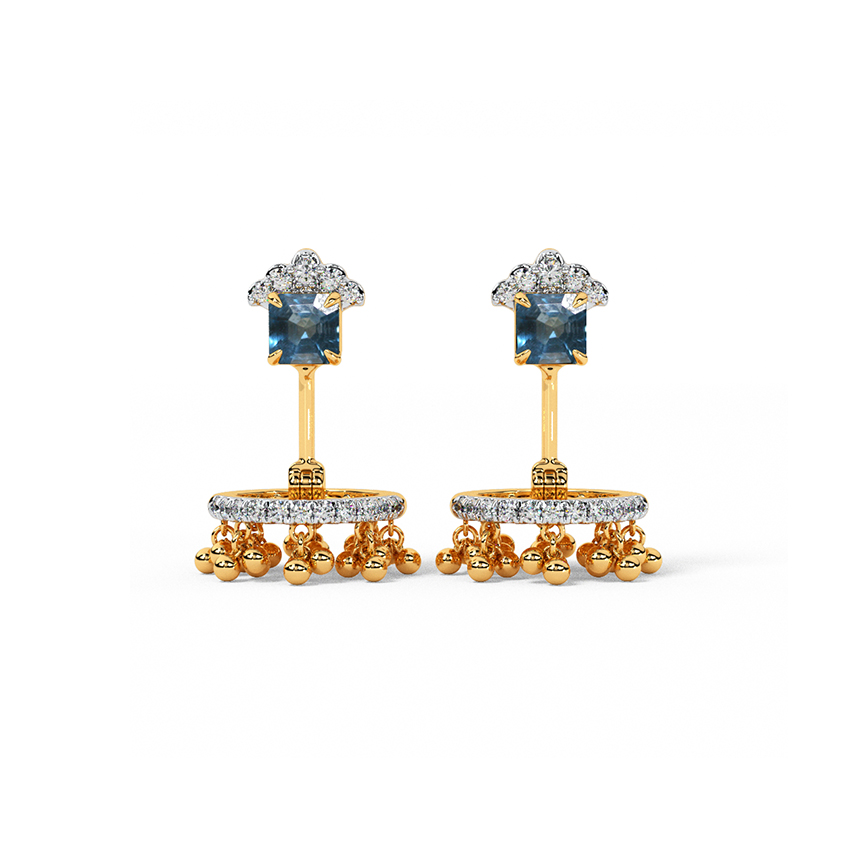 Taaj Gemstone Jhumki Earrings