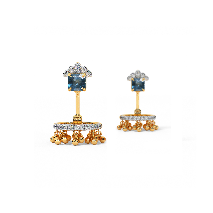 Taaj Gemstone Jhumki Earrings
