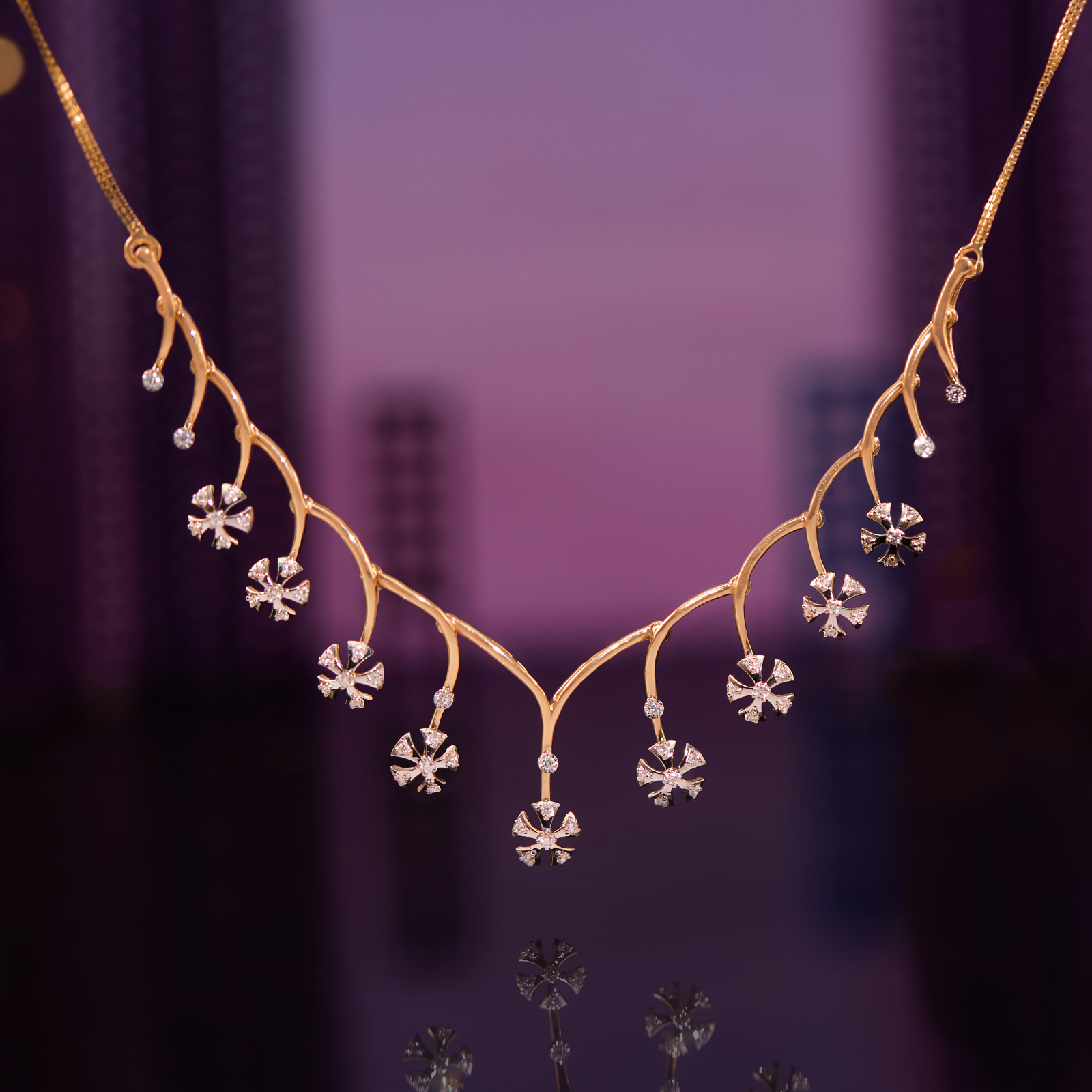 Celeste Flora Diamond Necklace