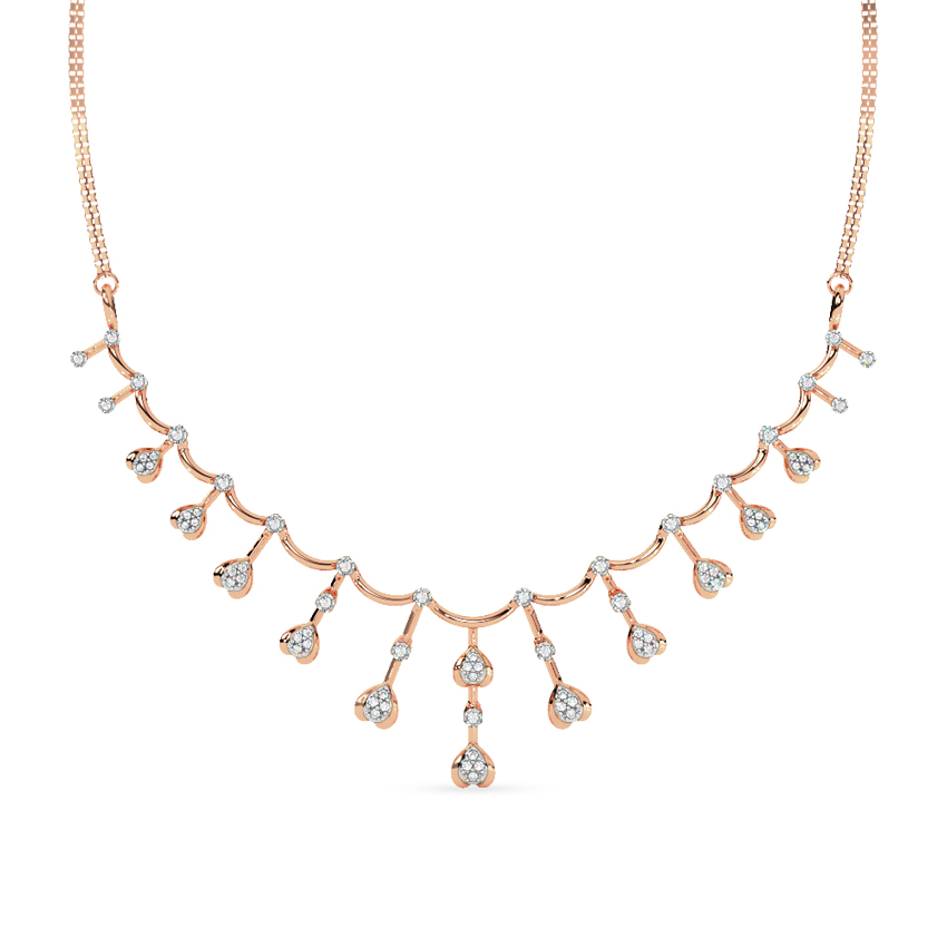 Heart Tendrils Diamond Necklace