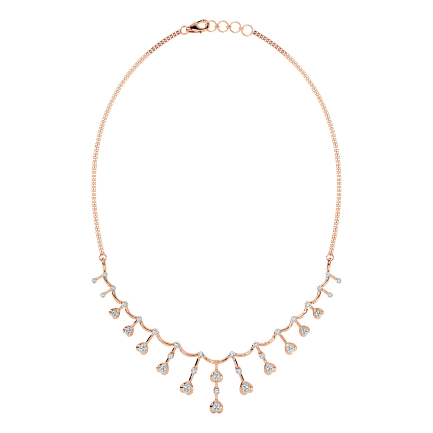 Heart Tendrils Diamond Necklace