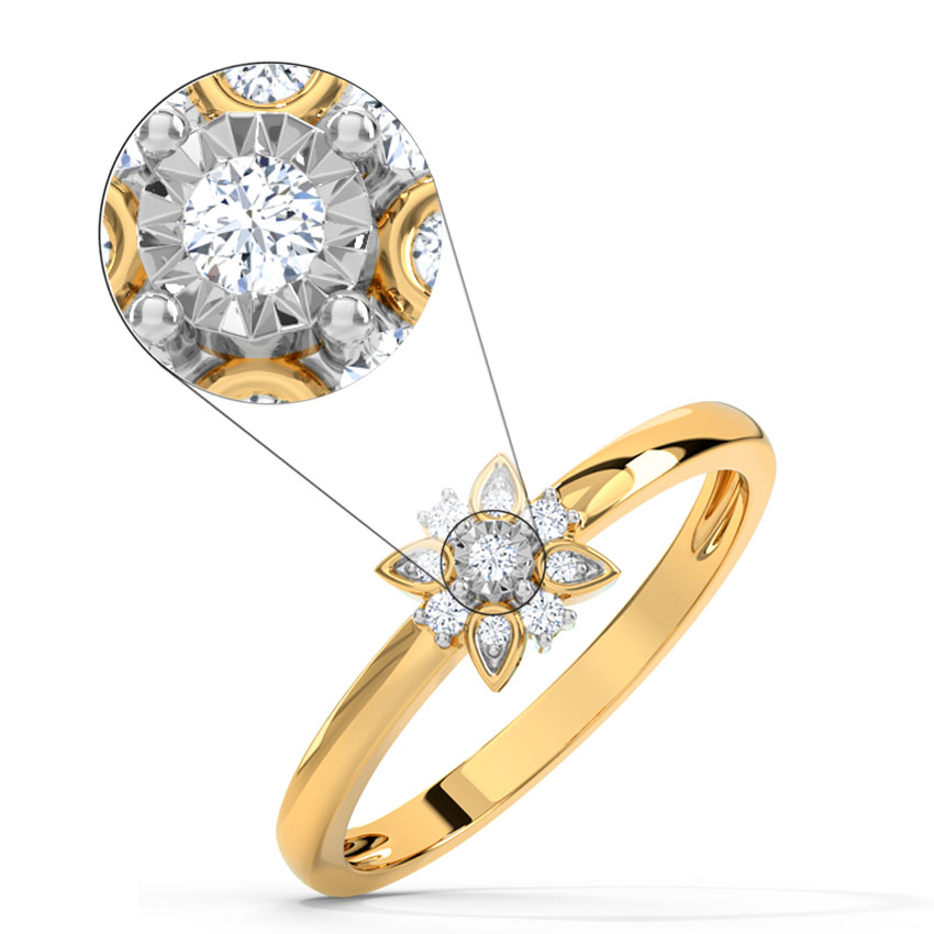 Flora Miracle Plate Diamond Ring