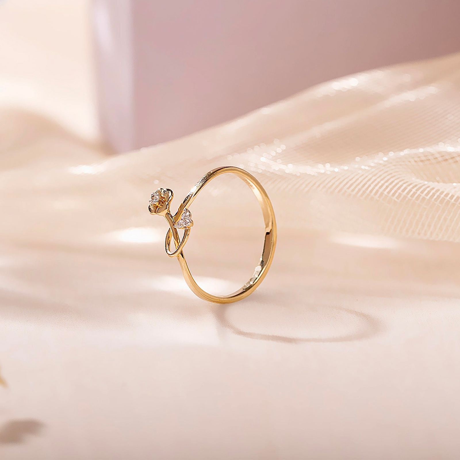 Delicate Blooming Diamond Ring