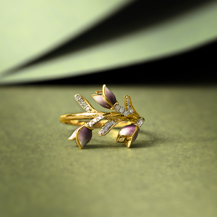 Calenda Tulip Diamond Ring