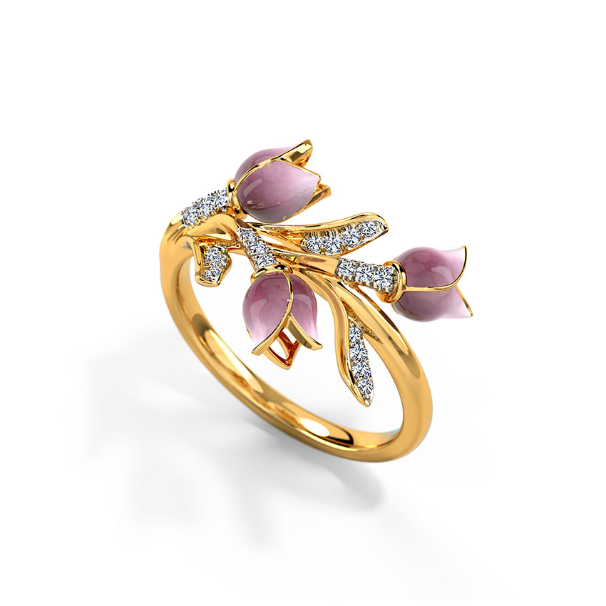 Calenda Tulip Diamond Ring