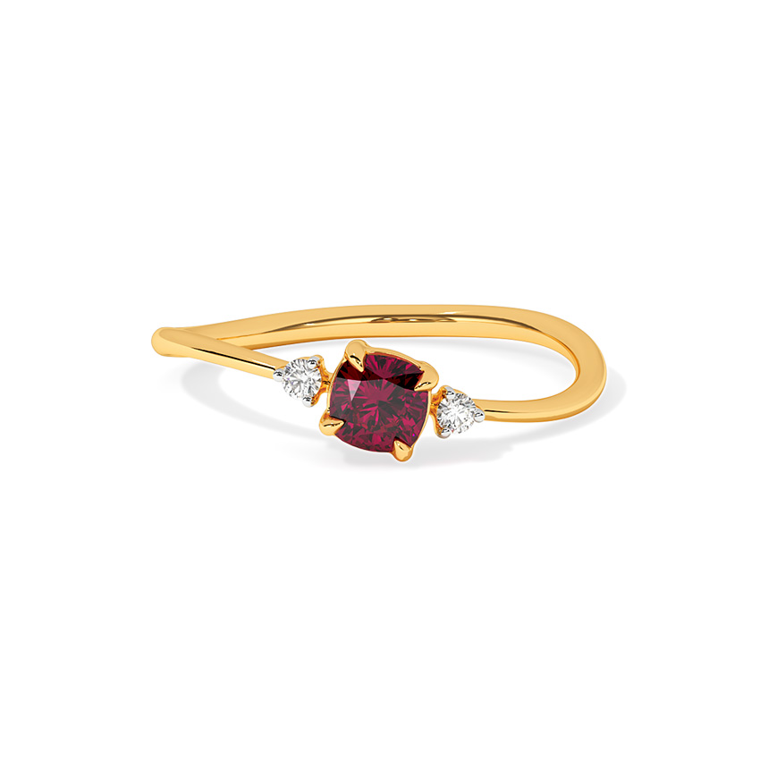 Cherry Spark Gemstone Ring