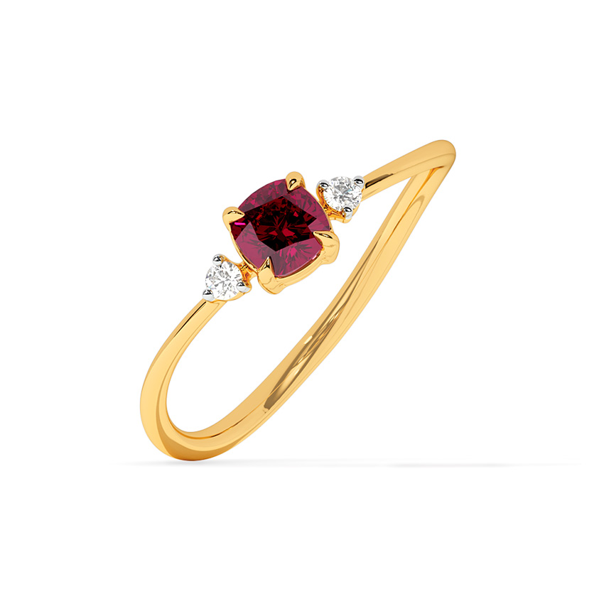 Cherry Spark Gemstone Ring