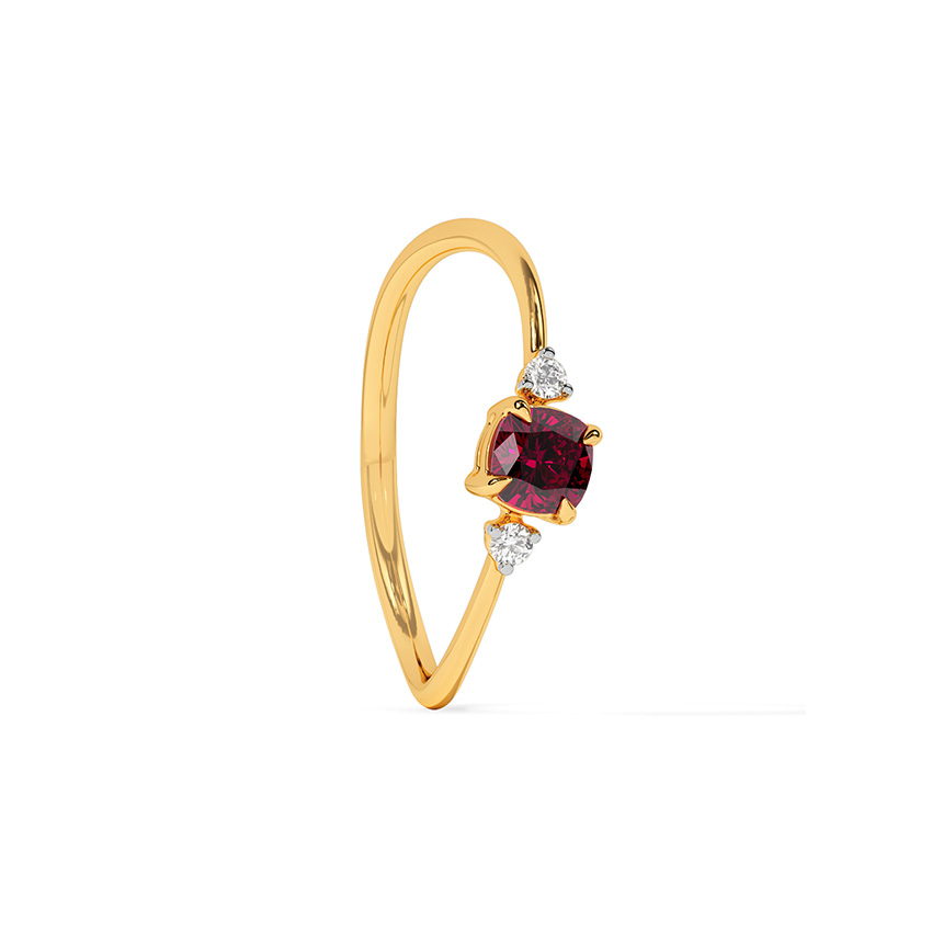 Cherry Spark Gemstone Ring