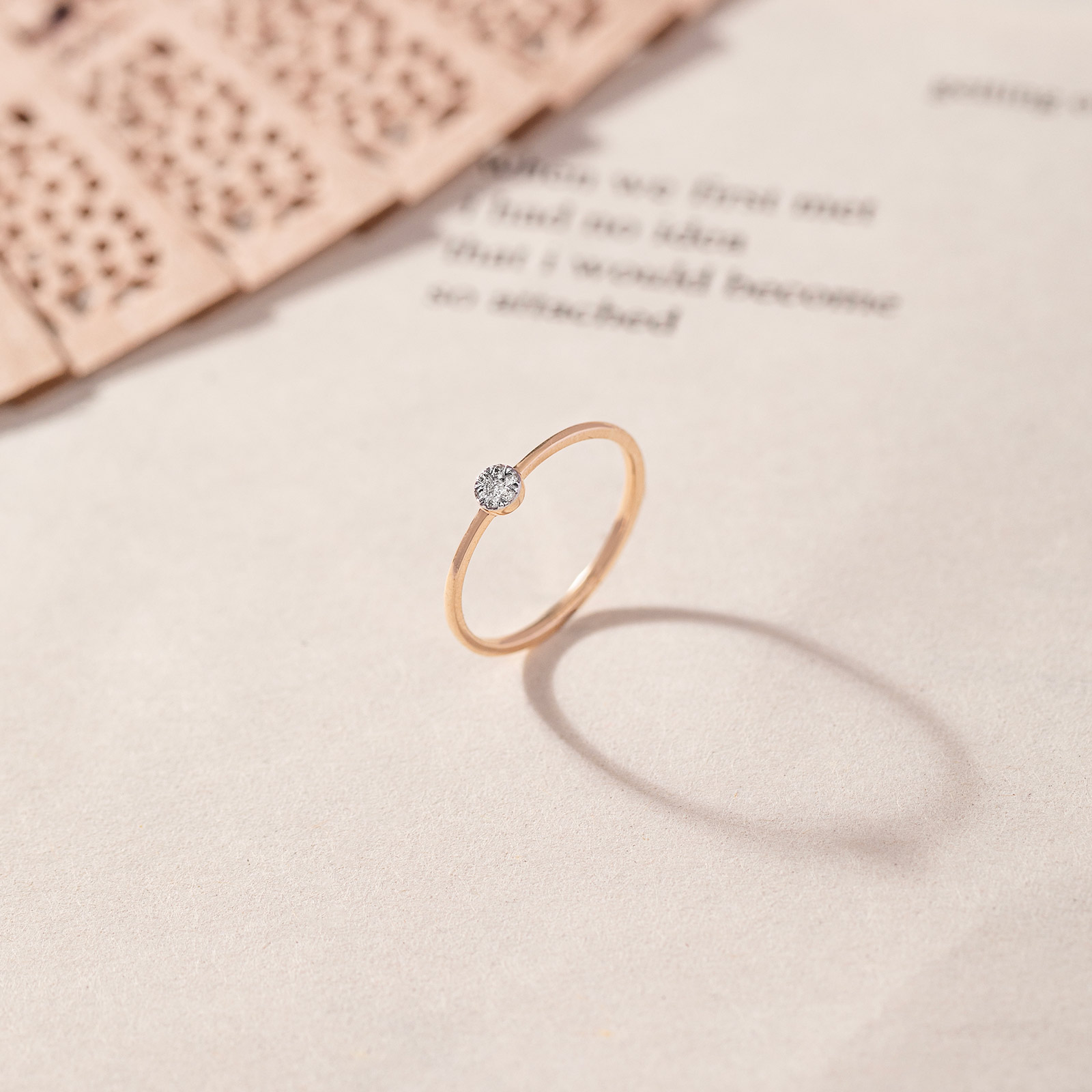 Wheel Grids Diamond Ring