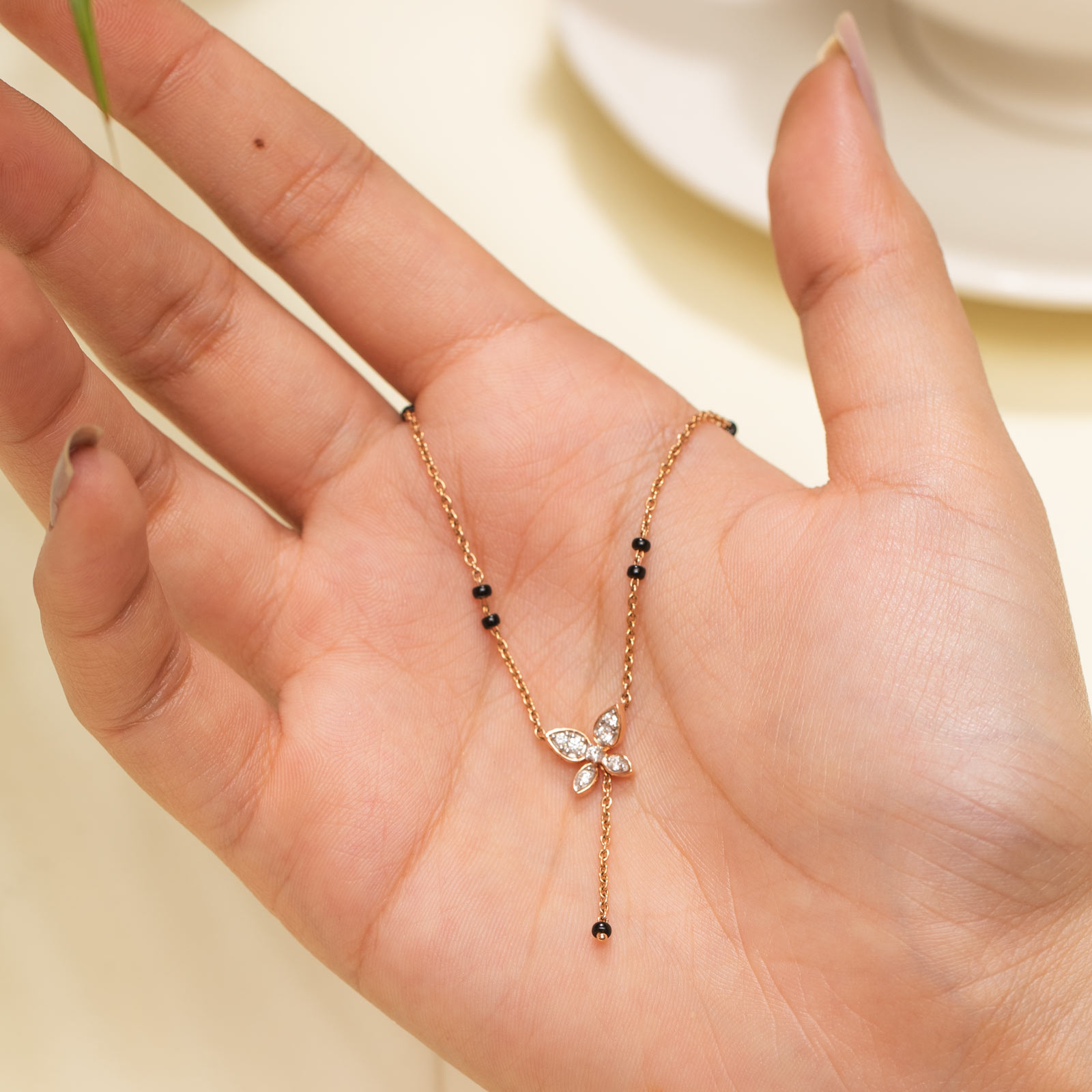 Vyoma Butterfly Diamond Mangalsutra