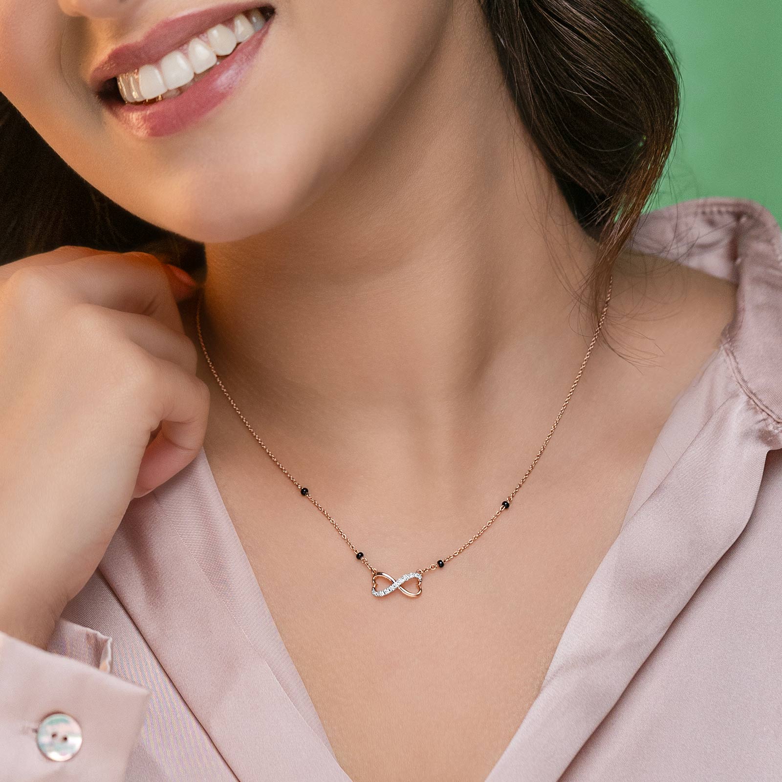 Beloved Infinity Heart Diamond Mangalsutra