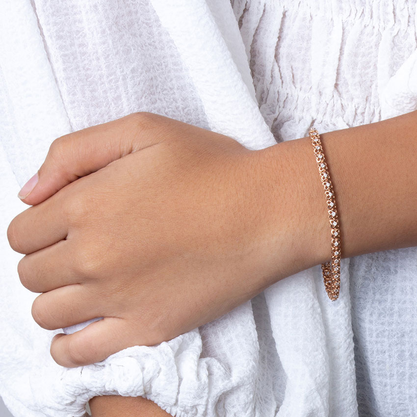 Glimmer Floret Diamond Tennis Bracelet