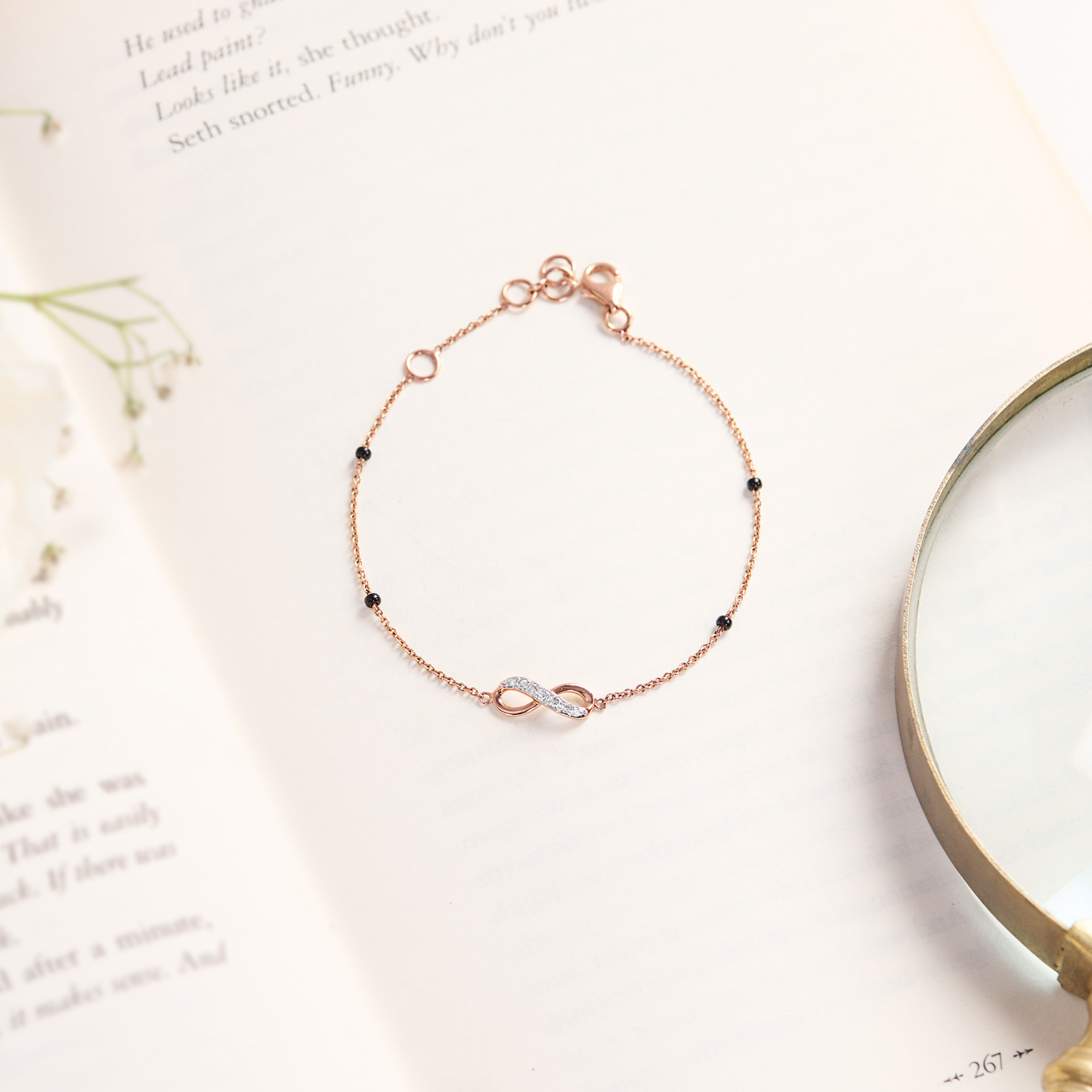 Akira Infinity Diamond Mangalsutra Bracelet