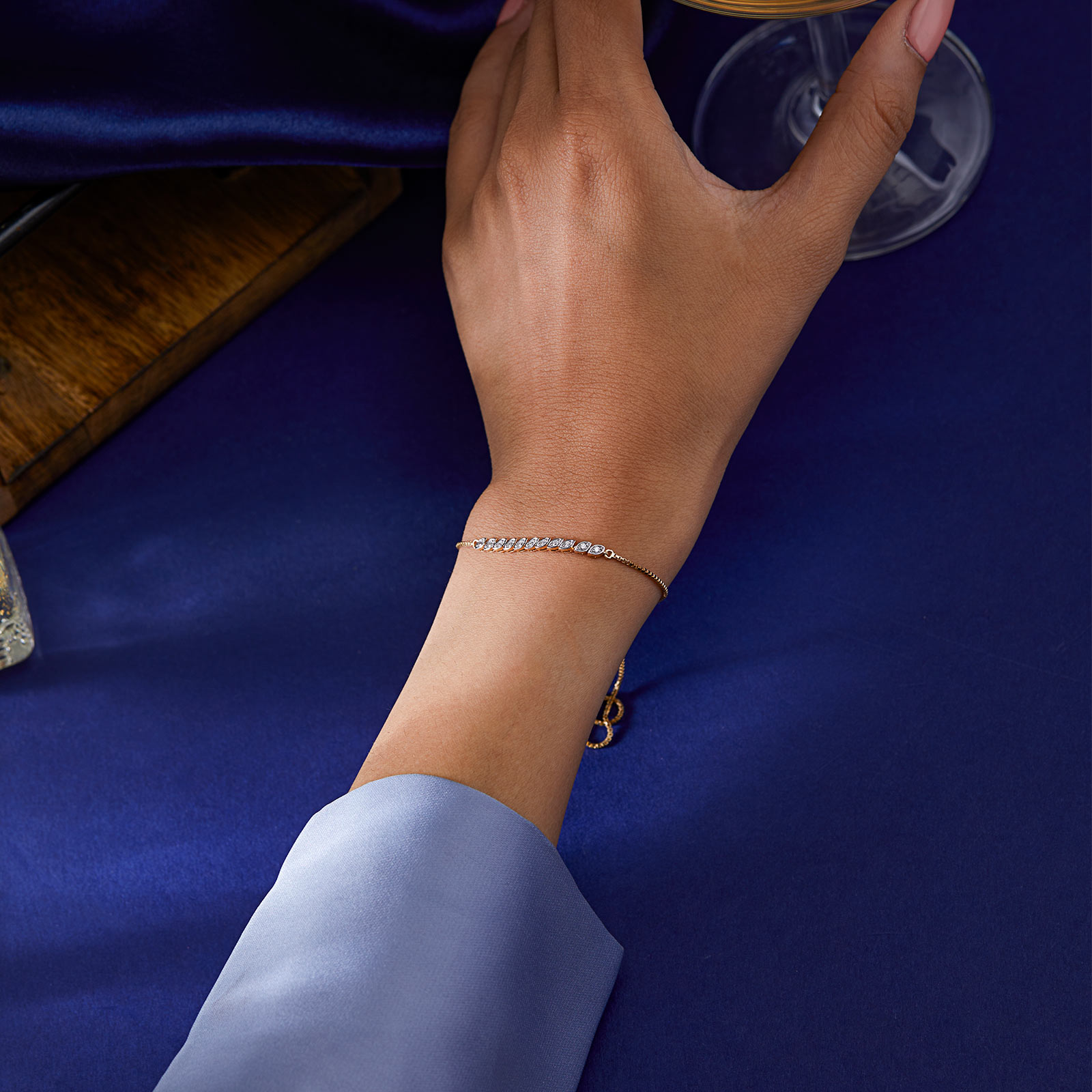 Petals Adjustable Diamond Bracelet