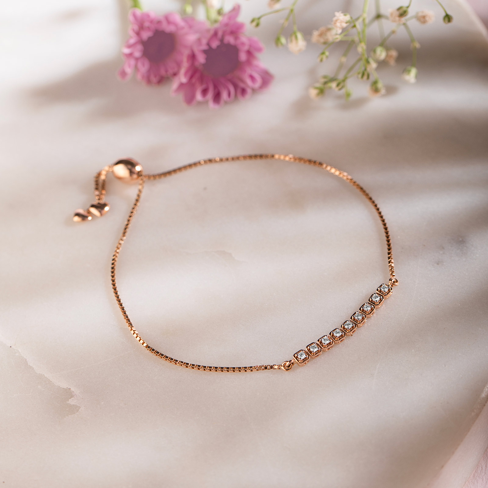 Quad Diamond Adjustable Bracelet