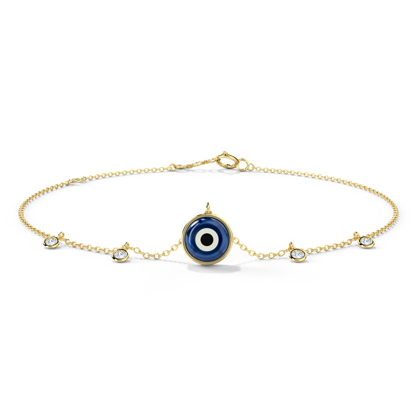 Dewdrops Evil Eye Gemstone Bracelet