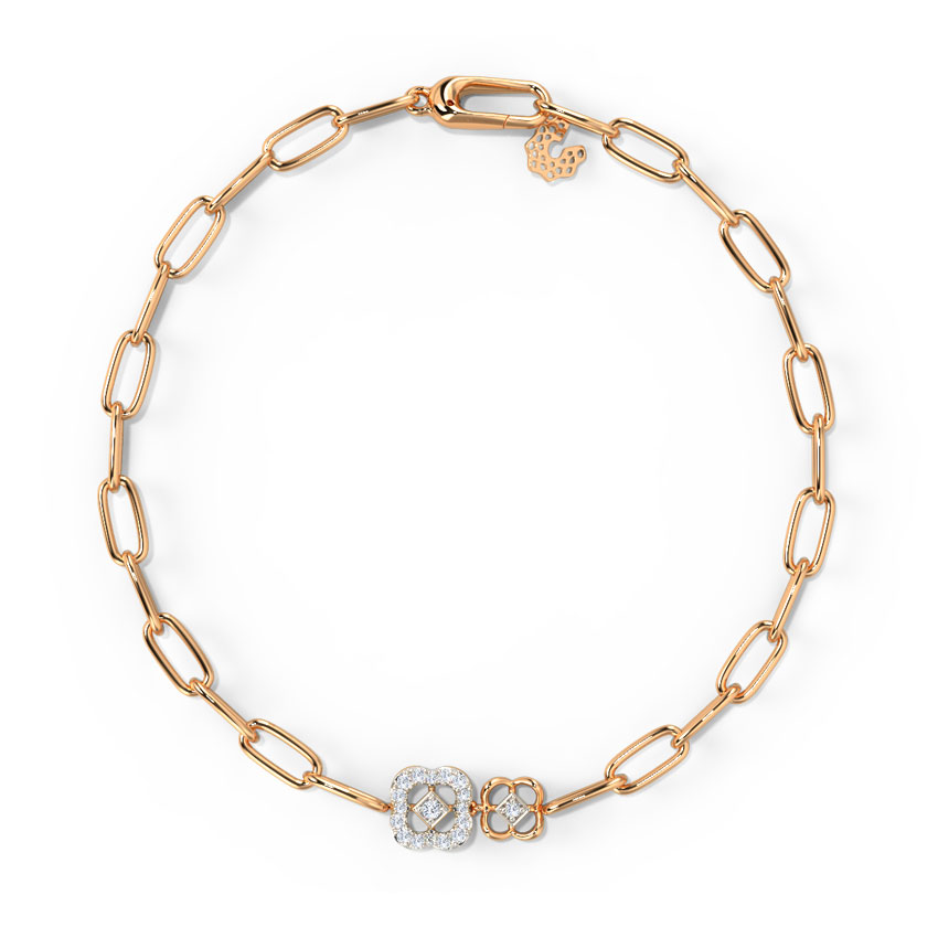 Twin Clover Diamond Bracelet