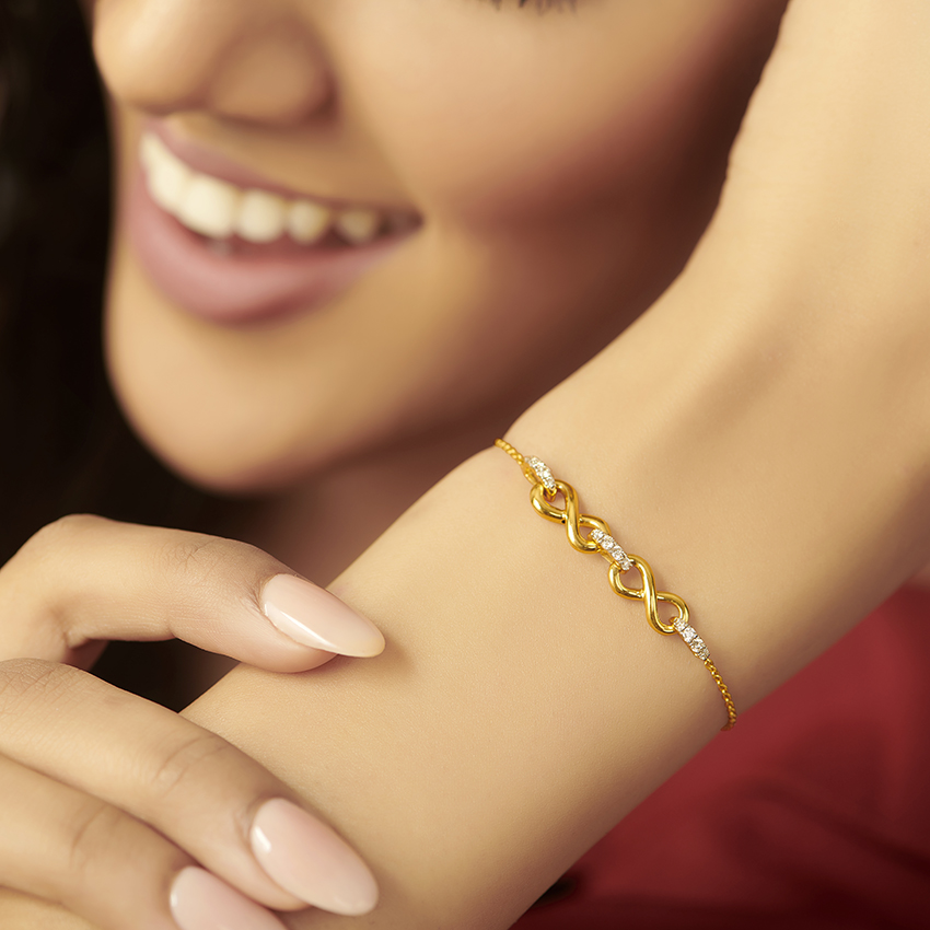 Twist And Twirl Infinity Diamond Bracelet
