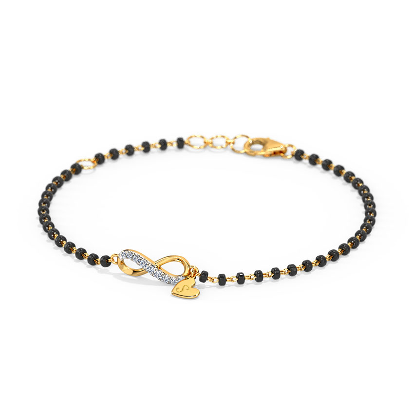 Eternal Infinity  Personalised Diamond Mangalsutra Bracelet