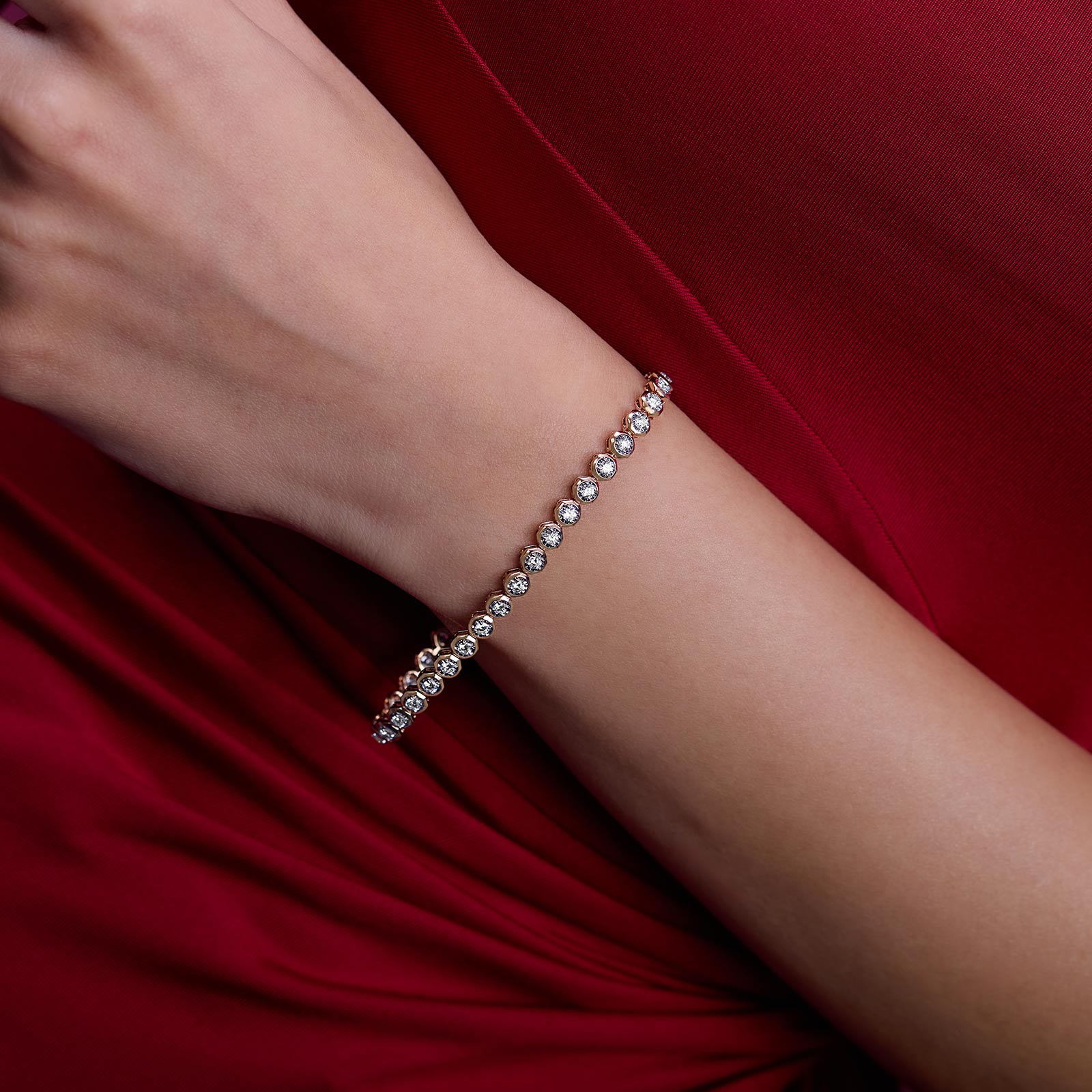 Rosa Diamond Tennis Bracelet