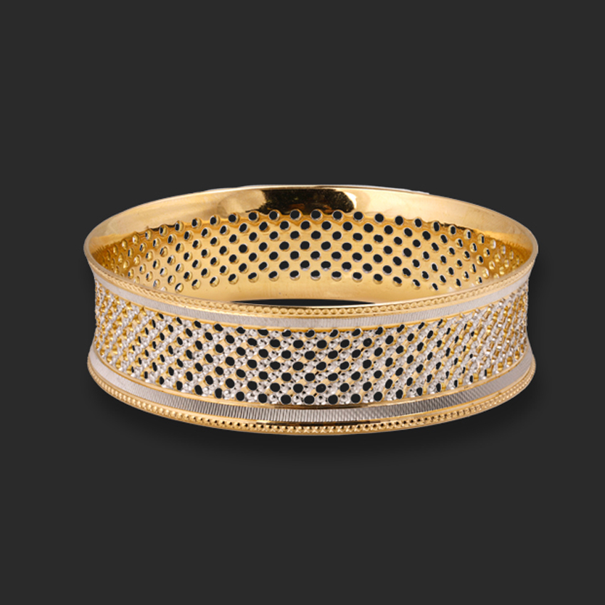 Lattice Mesh 22KT Gold Bangle