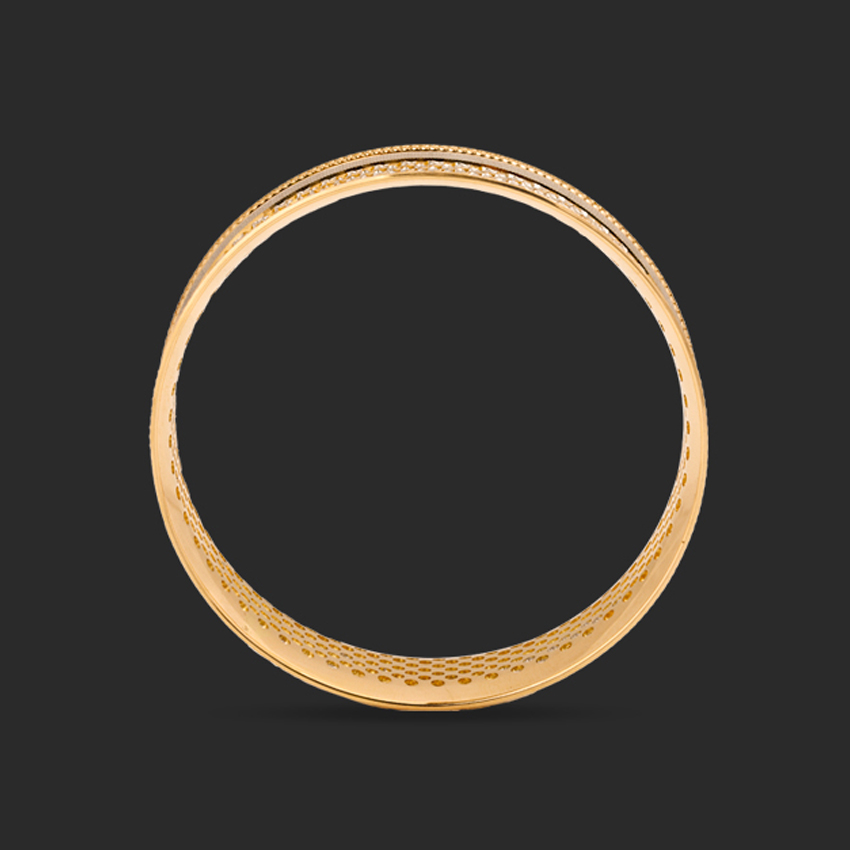 Lattice Mesh 22KT Gold Bangle